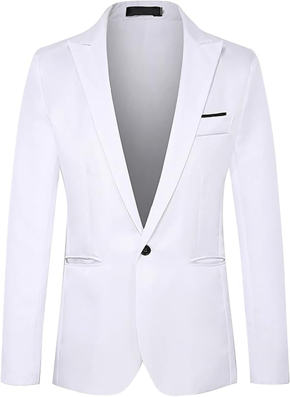 Blazers for Men Business Casual Jackets Slim Fit Button Suits Work Sport Coats Formal Wedding Blazer with Pockets