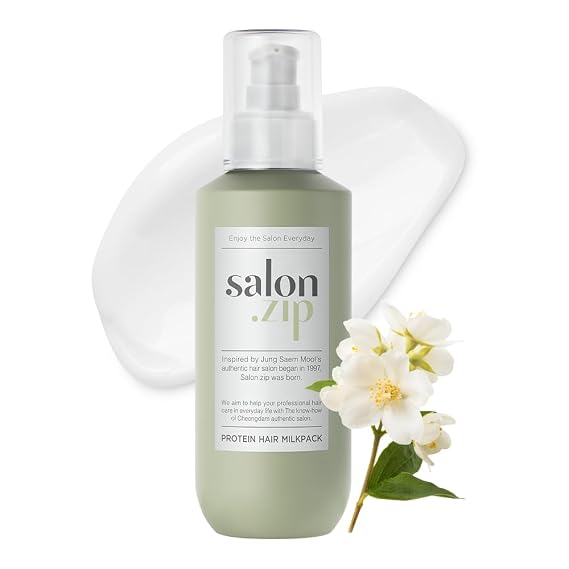 JUNG SAEM MOOL OFFICIAL Salon.ZIP Protein Hair Treatment Pack - 6.8 fl oz (200 ml) | Korean Beauty | Hair Essence Cream for Damaged Hair