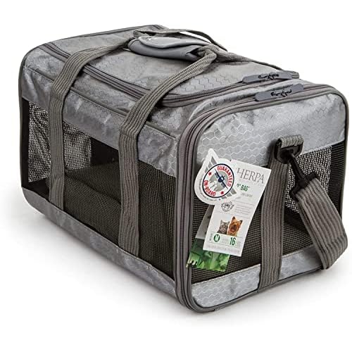 Sherpa To Go Travel Pet Carrier, Airline Approved &  On Board - Gray, Medium
