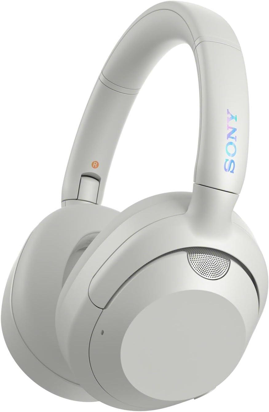 Sony ULT WEAR Wireless Headphones with Noise Cancelling ULT Power Sound Ultimate Deep Bass Same Processor as WH-1000XM5 Clear Calls 30 Hours Battery Life iOS and Android - White