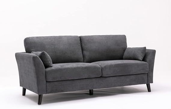 Lilola Home Damian Gray Woven Fabric Sofa