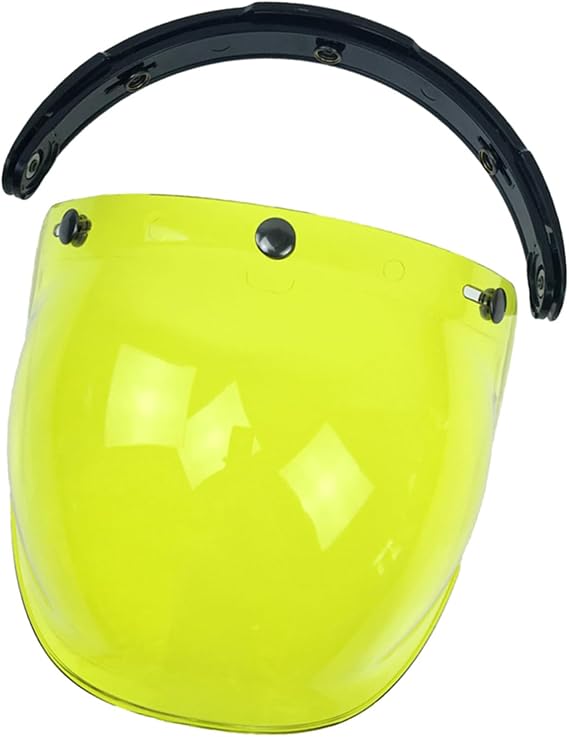 HUIOP 3-Snap Bubble Wind Visor for & Motorcycle Helmet, Bubble Visor