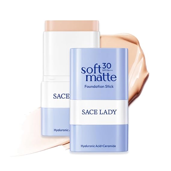 SACE LADY Foundation Stick with Built-in Brush, SPF 30, Ivory