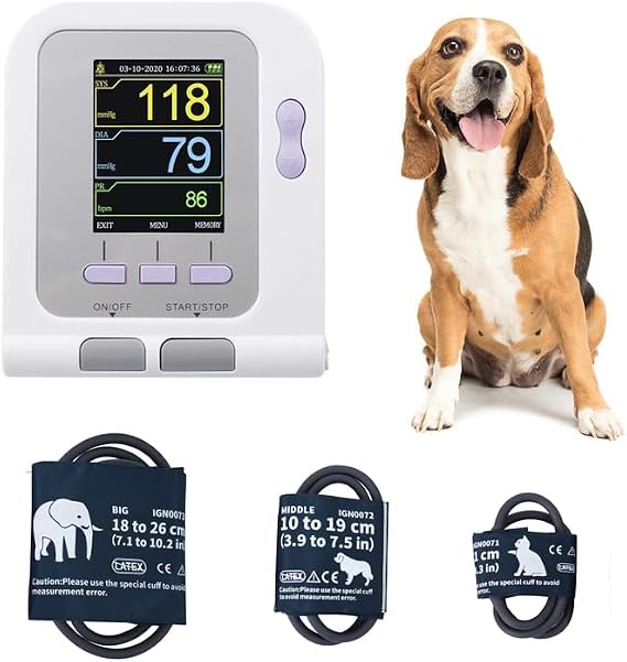 Veterinary/Animal use Automatic Blood Pressure Monitor for cat/Dog Three Cuffs Included