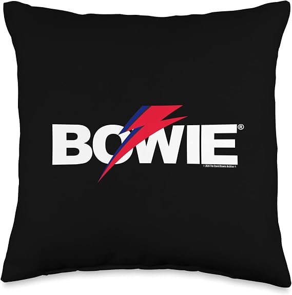 David Bowie Aladdin Sane Lightning Bolt Logo Throw Pillow
