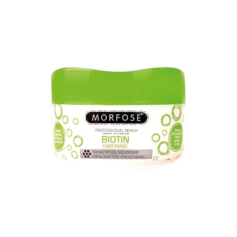 Morfose Biotin Hair Mask 500 ml - Hair Care Mask - Fuller and Stronger Hair with Revitalising Biotin - For All Hair Types