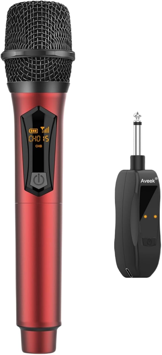 Aveek Wireless Microphone, Wireless Dynamic Handheld Microphone,1 Pack