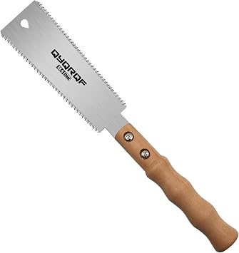 Mini Hand Saw, 6 Inch Japanese Pull Saw with Double Edges 15/17 TPI Flush Cut Saw for Woodworking DIY Projects style B