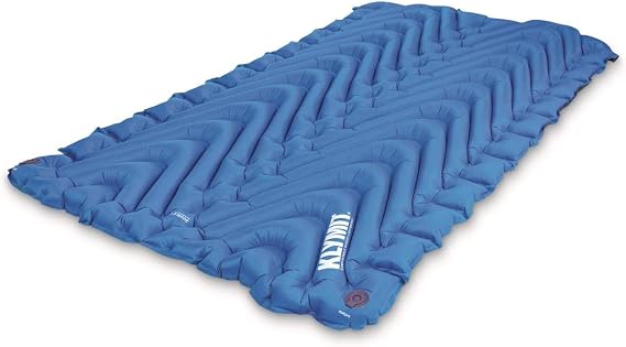KLYMIT Double V Inflatable Sleeping Pad | Thick, Lightweight, Easy to Inflate, Foldable Air Bed Mattress for Camping & Backpacking