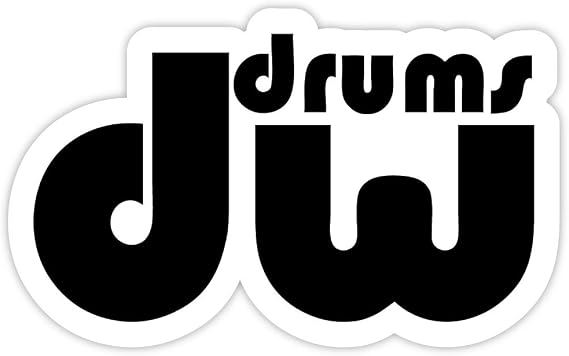 DW Drums sticker decal 5" x 3"