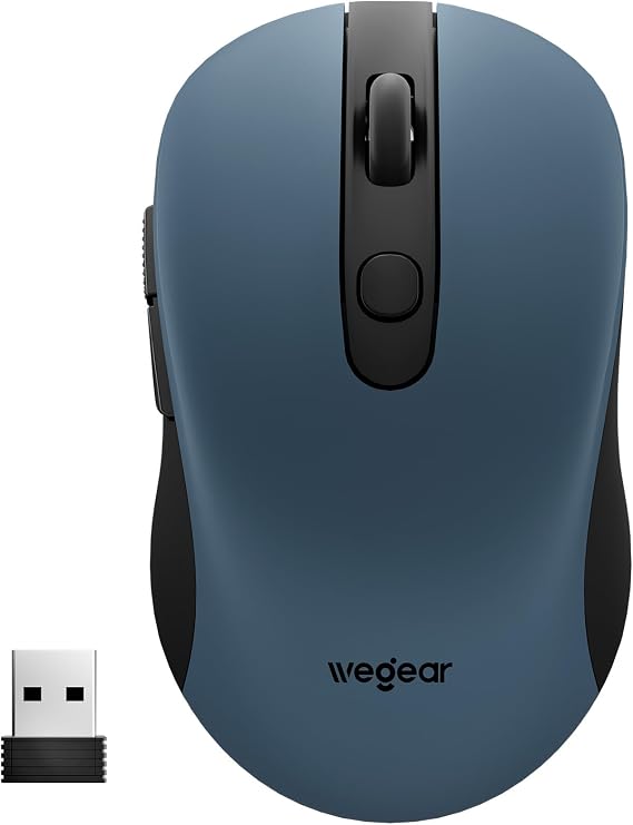 wegear USB Wireless Mouse for Laptop PC Mac, 2.4GHz Cordless Mouse-Blue