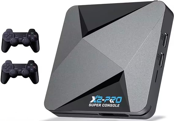 Nexbyte Super Console X2 Pro Retro Gaming Console, 64GB, 37000 Games, EmuELEC 4.6 + Android TV 9.0, 4K HD Output, WiFi Dual-Band