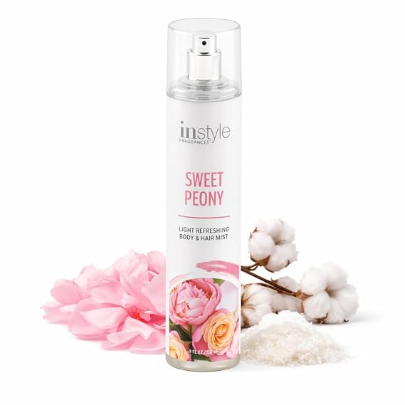 Instyle Fragrances Light Refreshing Body & Hair Mist, Sweet Peony
