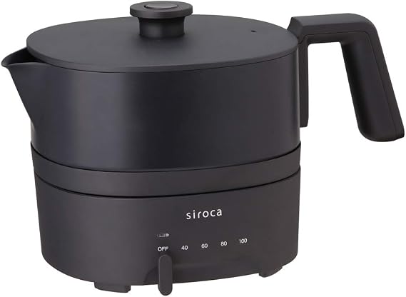 Siroca Hot Pot SK-M151 Japan Import - 1.5L Black Cordless Double Wall Kettle