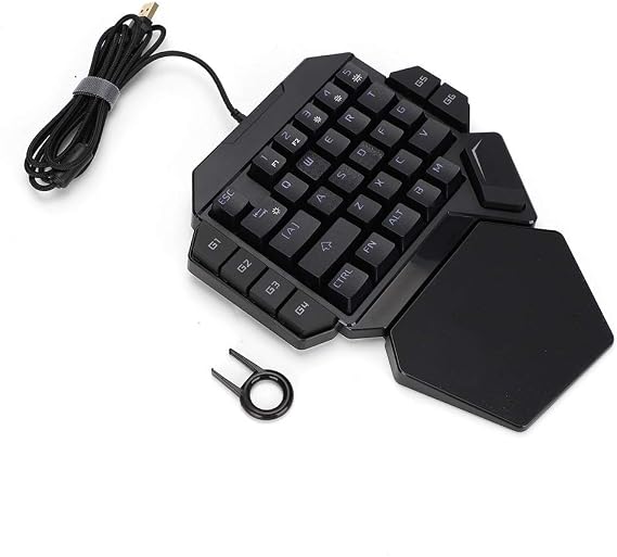 K50 One - Handed Gaming Keyboard, Mechanical Keyboard with RGB Backlight, 35 - Key Compact Design with Macro Function for PC, Ergonomic Wrist Rest for Comfortable Typing and
