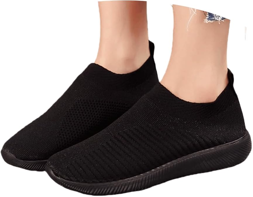 Walking Shoes Women Arch Support Slip On Sneakers Orthopedic Walking Shoes for Plantar Fasciitis Fashion Tennis Work