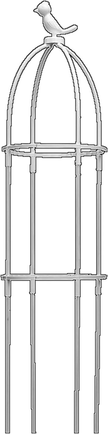 2 Pack Obelisk Trellis, Garden Trellis For Climbing Plants, Support For Outdoor Indoor Flower Plants, Rustproof Garden Obelisk for Outdoor Indoor, Thickened Tube Black Plant Tower(White,28*120cm/11"*4