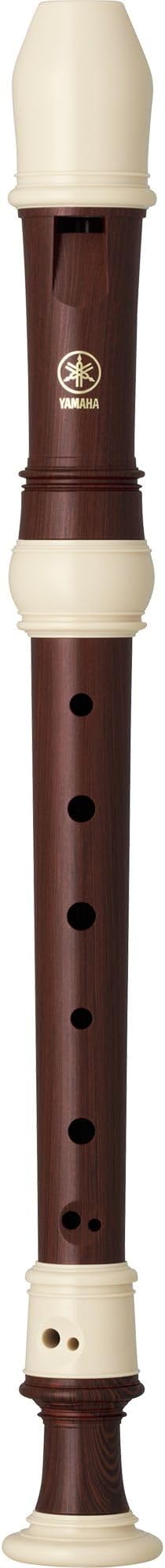 Yamaha YRS-322B Soprano Recorder in Key of C, Baroque Fingering, Double holes, Three-Piece Construction, Simulated Rosewood Finish
