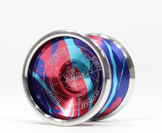 Eihwaz Yo-Yo - Bi-Metal - William Chow Signature YoYo (Blue/Red Splash with Silver Ring)