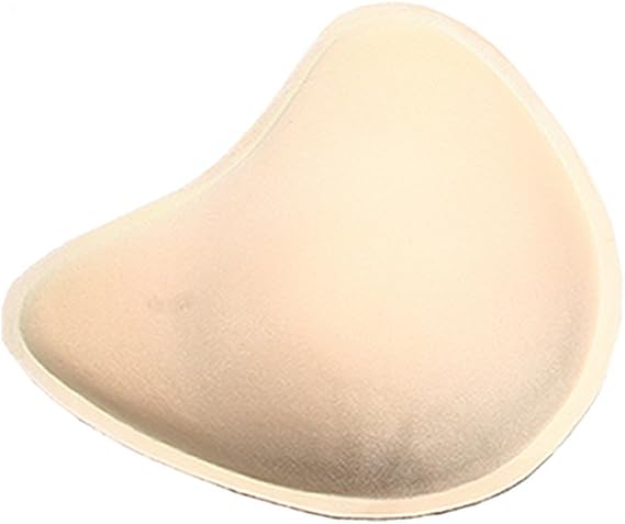 BIMEI Asymmetrical Shape Foam Breast Form (S, Beige)