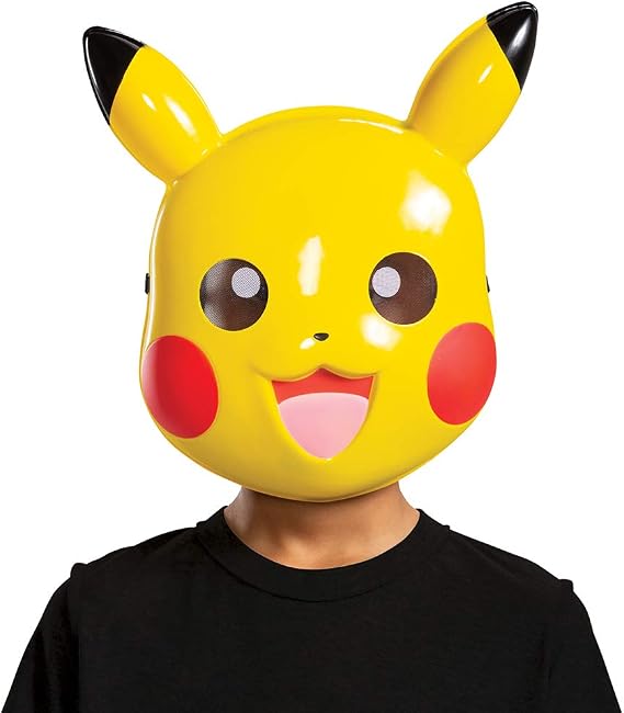 Disguise Pikachu Pokemon Half Mask, Yellow