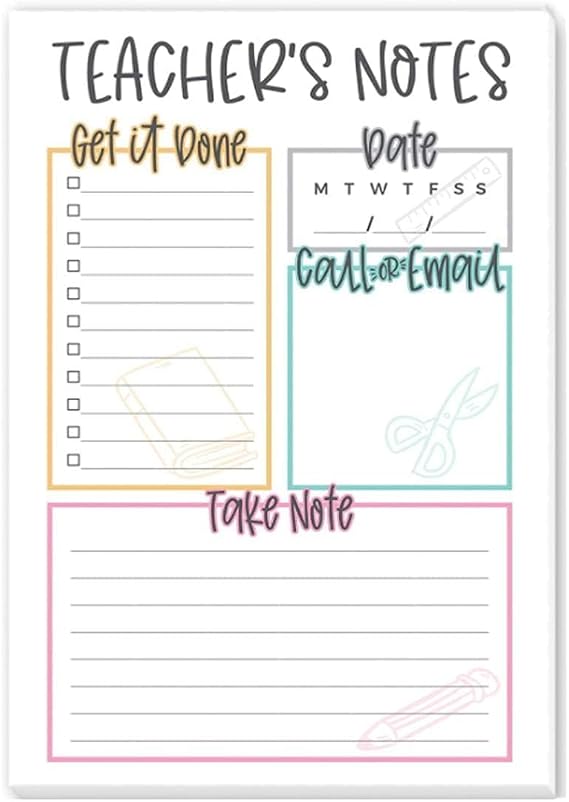 Tiny Expressions Teacher Notepad, To Do List Note Pad