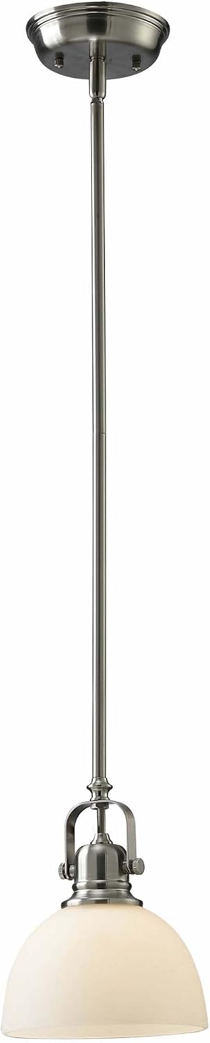 Canarm IPL177B01BN Rowan 1-Light Mini Pendant, Brushed Nickel