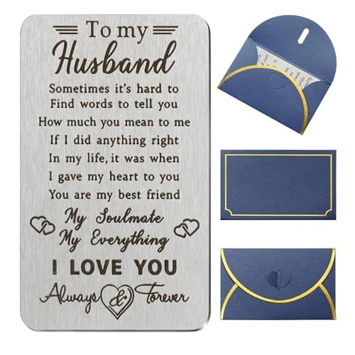 Valentines Day Gifts for Husband From Wife: I Love You Cards Gifts for Him - Wedding Anniversary Presents