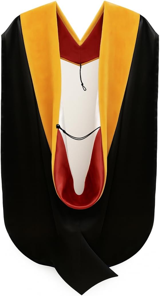 CLERKMANS Unisex Doctoral Graduation Hood for Doctorate Degree - University PhD Academic Hood