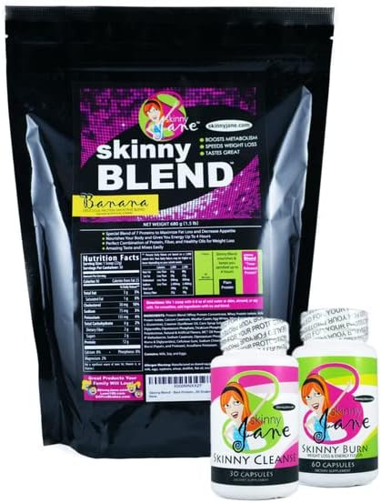 Skinny Jane Quick Slim Kit, Protein Shake and Capsules, Creamy Banana