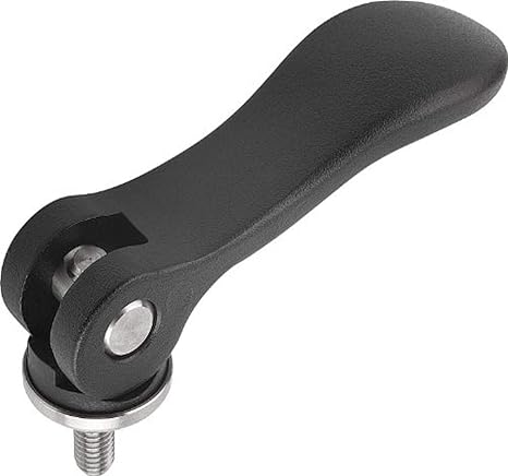 Kipp 04232-1011A1X20 Cam Levers with 10-32" External Thread, Inch, Steel Surface Finish, 20 mm Screw Length, Size 1