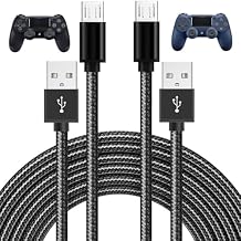Micro USB Cable 2 PCS 6.6FT PS4 Controller Charger Charging Cable for PS4 Slim/Pro, Xbox One S/X Controller for Old Kindle E-Readers, Paperwhite, Oasis and 2020 & Older Kindle & Fire Tablets