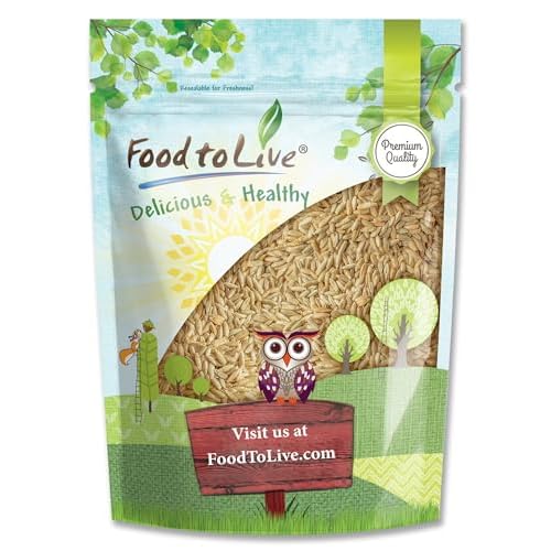 Food to Live Rye Berries, 3 Pounds Whole Grain Powerhouse for Bread, Sourdough, Porridge, and Granola. Rich in Fiber and Nutrients. Raw, Unprocessed, Vegan, Kosher, Seeds in Bulk