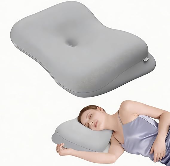 VADSBO Sleep Pillow Ergonomic Contour Design Cooling Memory Foam Pillows for Neck Support, Side & Back Sleepers Gray