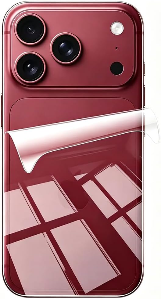 iPhone 18 Pro Max用バックスクリーンプロテクター2枚パック 強化ガラスではありません-クリア
