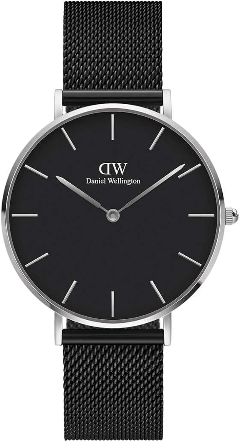 Daniel Wellington Petite Ashfield Watch, Matte Black Mesh Bracelet