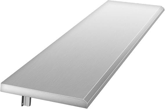 Concession Shelf, Stainless Steel 72L x 12W Drop Down Folding Serving Food Shelf Stand Serving for Concession Window