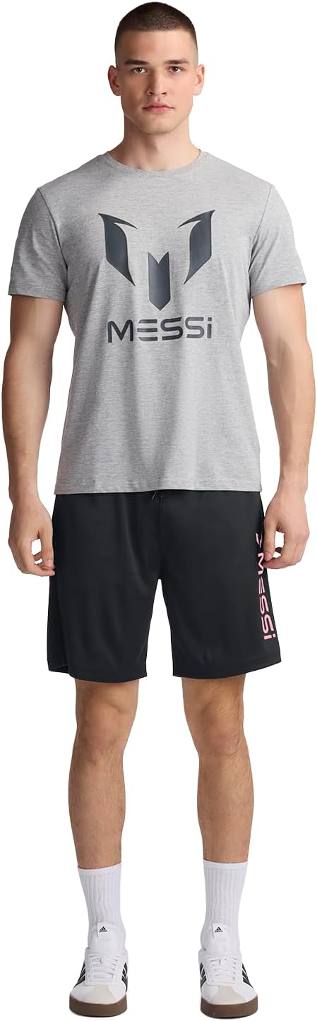 Messi Men's Wingstar Logo Tee, Lifestyle Short Sleeve T-Shirt