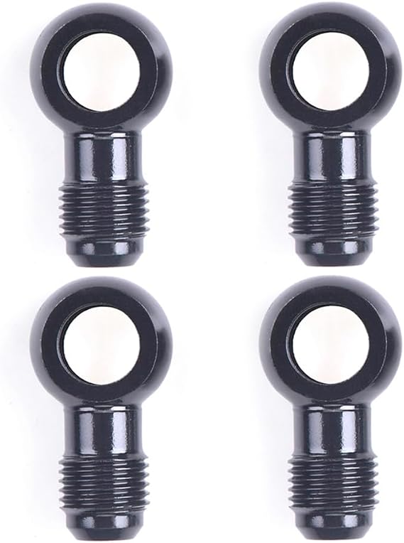 4Pcs 12mm Fuel Banjo Fittings to 6AN Male Flare Adapter Fuel Line Adapter Aluminum
