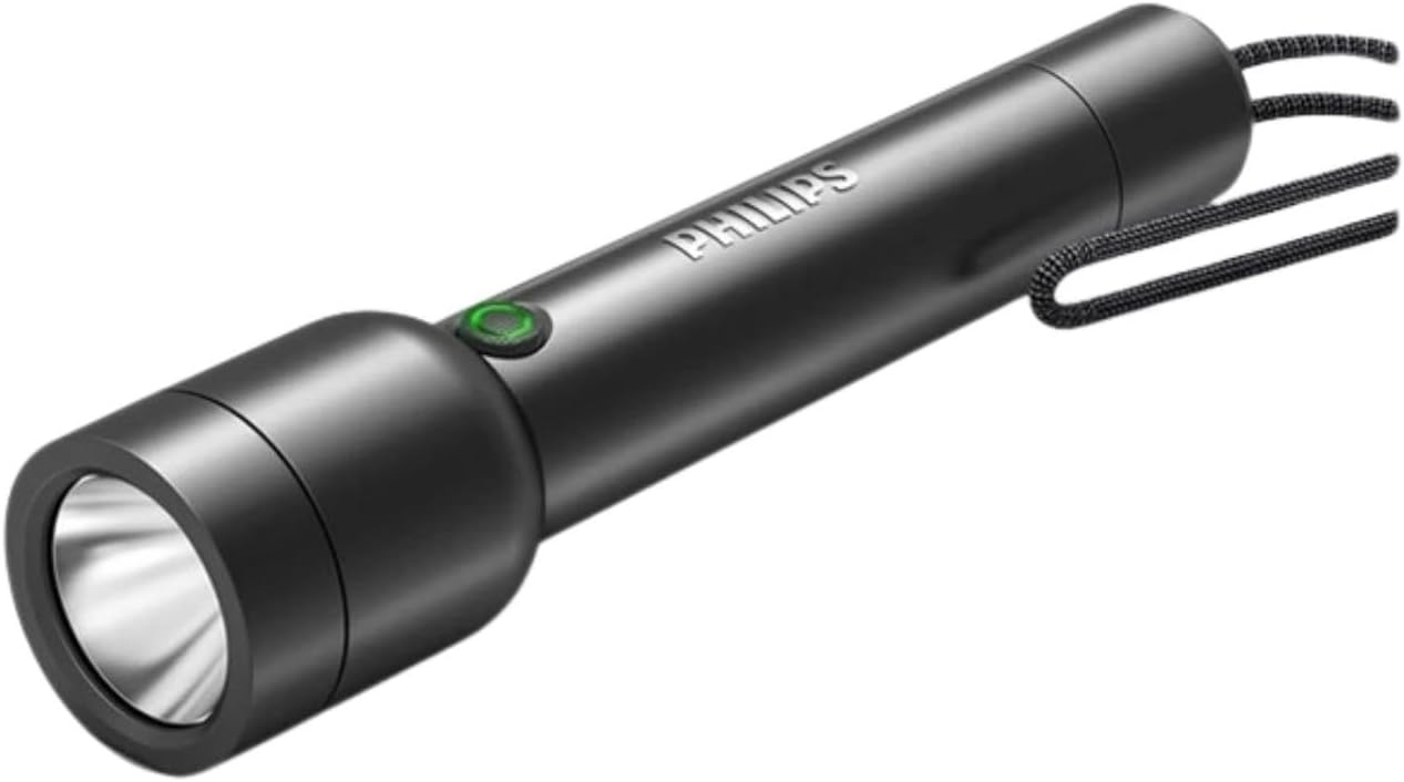 Philips SFL123693 3W 300 Lumen 3 Light Mode Type-C Rechargeable Ultra Light Powerful LED Flashlight