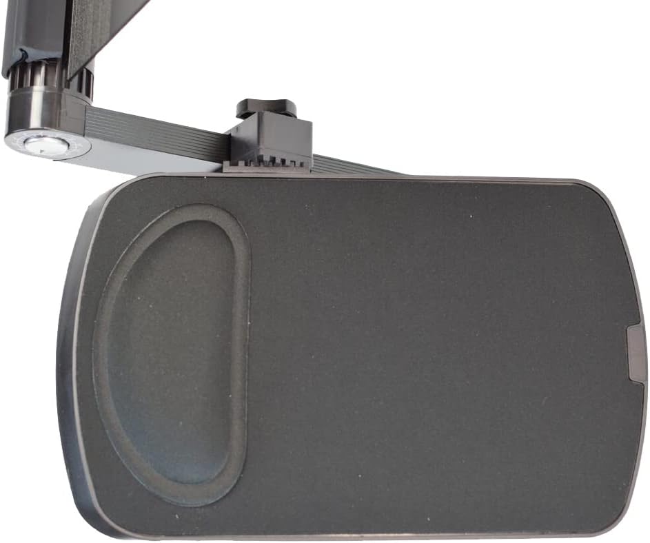 WorkEZ Mouse Pad, Ambidextrous Adjustable Removable Clamp Mouse Platform for WorkEZ Ergonomic Laptop Stand, Lap Desk Extender Mouse Tray Under Desk