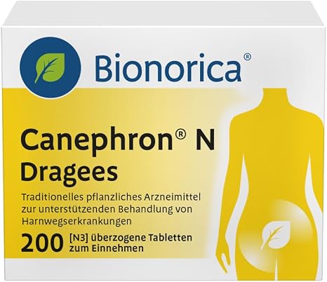 Canephron N Dragees – 4-fach stark bei leichter Blasenentzündung zur Unterstützung der Blase mit pflanzlichen Wirkstoffen für Erwachsene und Jugendliche ab 12 Jahren 200 St