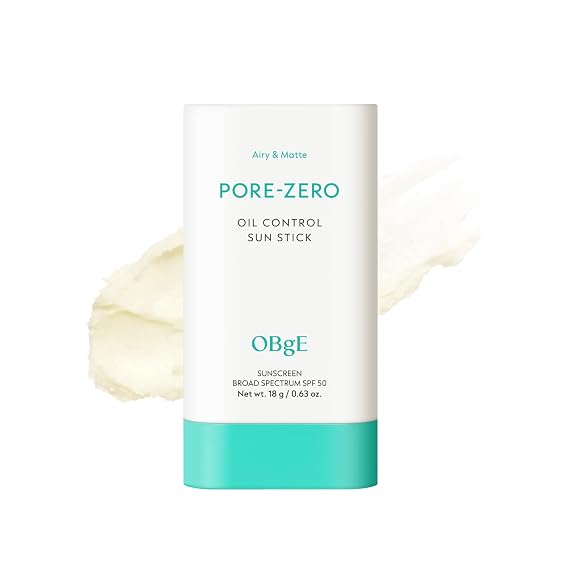 OBgE Pore Zero Matte Sunscreen Stick SPF50 0.63oz, Korean Sunstick for face
