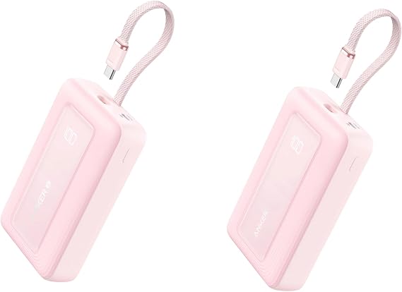 Anker 30W&45W 20,000mAh Power Bank with Built-in USB-C Cable (Bundle)