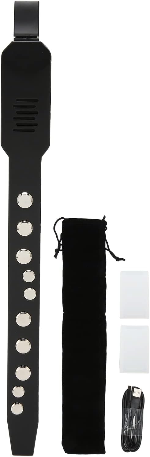 Electronic Saxophone Digital Wind Instrument for Adults Black Electric Wind Instrument with Storage Bag Supports USB-MIDI Connection 10 Tones