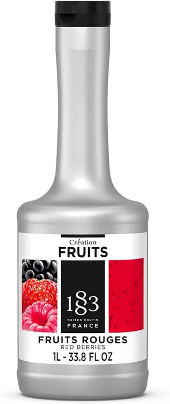 1883 Maison Routin Premium Red Berries Fruit Purée, 1 Litre Bottle