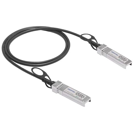 QSFPTEK 10G SFP+ DAC Cable, 0.5m (2ft) 10gbe SFP Passive Direct Attach Copper Twinax Cable for Cisco SFP-H10GB-CU50CM, Ubiquiti, D-Link, Netgear, Mikrotik, Open Switch Devices