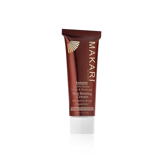 MAKARI Exclusive Active Intense Tone Boosting Face Cream (1.7 oz) | Skin-Brightening Facial Cream | Moisturizes and Softens | Smoothens Fine Lines & Wrinkles | For Dry, Normal, and Maturing Skin