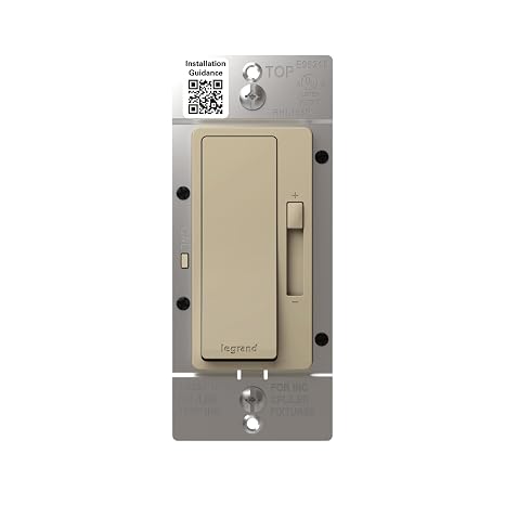 Legrand Radiant 150W LED Dimmer Light Switch 3-Way Rocker Ivory 1 Pack