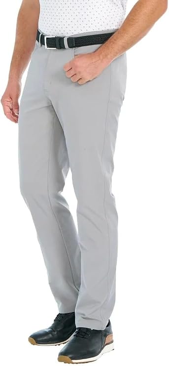 Greg Norman Men's Classic 5 Pocket 4-Way Stretch Pant (Gray, 40W x 30L)